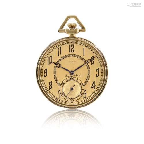 LONGINES "DECO" IN GOLD RETAILED BENEDICT BROS., C...