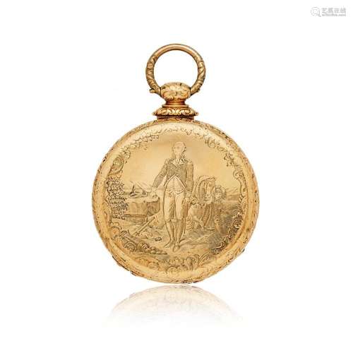 TOBIAS IN GOLD WITH DEAD INDEPENDENT SECONDS AND PORTRAIT OF...