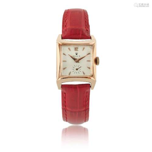 ROLEX AUTOMATIC REF. 8126 IN PINK GOLD WITH BOX AND PAPER, C...