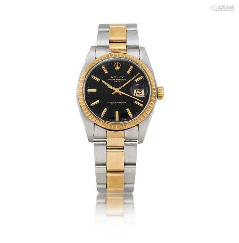 ROLEX DATE REF. 1505 IN STEEL AND GOLD WITH BOX AND PAPERS, ...