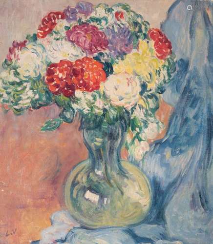 Louis VALTAT (1869-1952)<br />
Chrysanthèmes, circa 1910<br ...