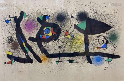 JOAN MIRO (1893-1983) <br />
Composition<br />
Lithographie ...
