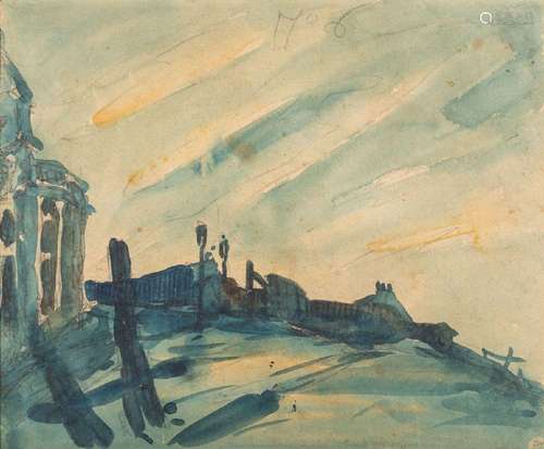 FRANK-WILL (1900-1951) <br />
Paysage <br />
Aquarelle sur p...