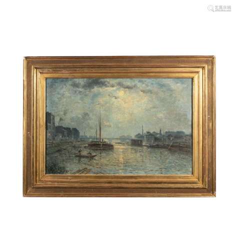 Stanislas LÉPINE (1835-1892) <br />
Canal de l'Ourcq, effet ...