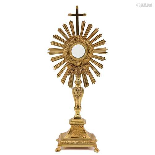 A  Gold Plated Copper Monstrance