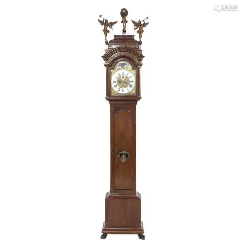 An 18th Century Standing Clock Signed Jan van Brussel