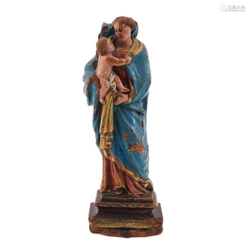 An 18th Century Sculpture Depicting Madonna and Child