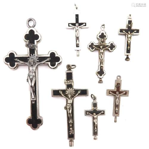 A Collection of 7 Relic Crosses