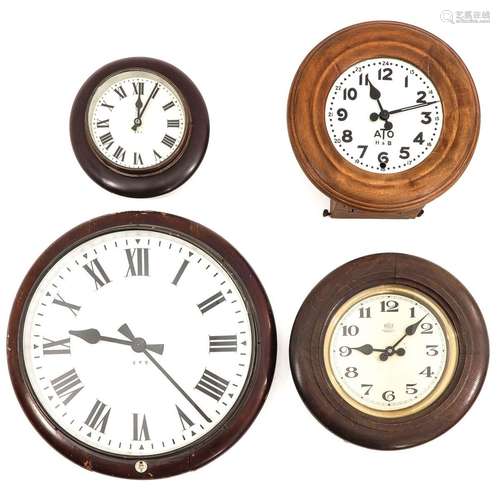 A Collection of 4 Electric Clocks