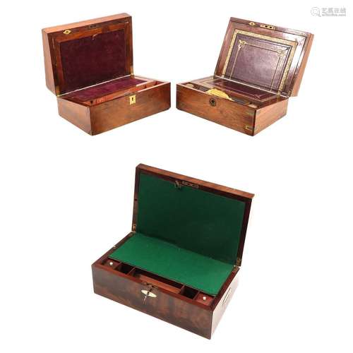 A Collection of 3 19th Century Writing Cabinets