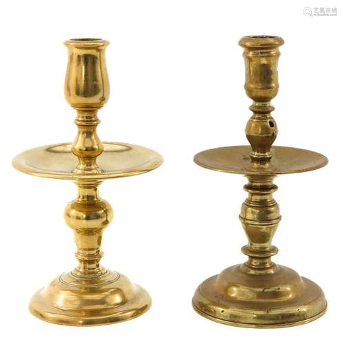 A Pair of 17th Century Dutch Candlesticks