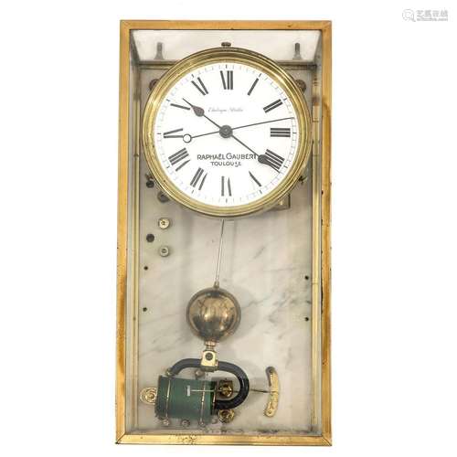 An Electric Clock Signed Raphael Gaubert Toulouse