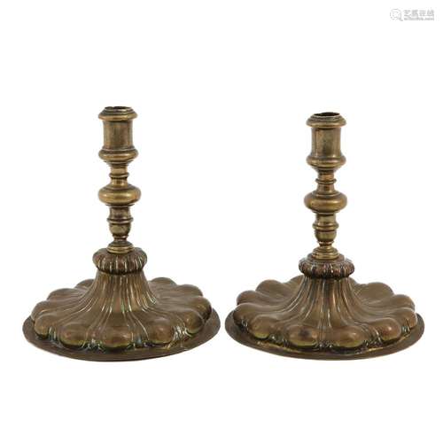 A Pair of 17th Century Italian Candlesticks