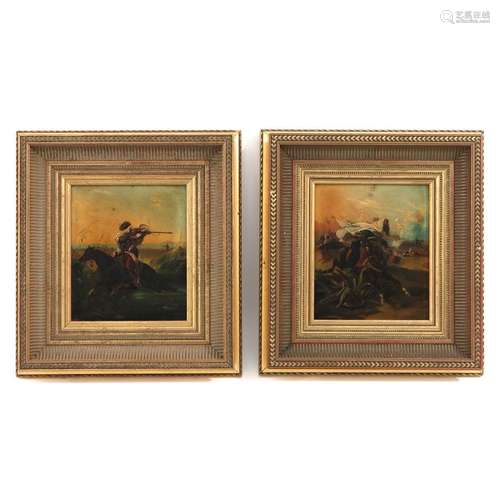 A Pair of Paintings on Copper