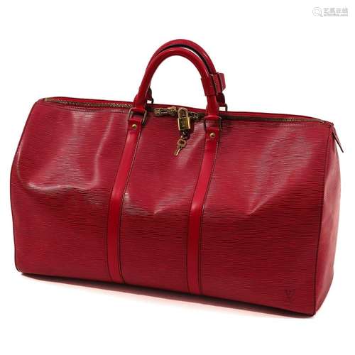 A Louis Vuitton Epi Leather Keepall 50