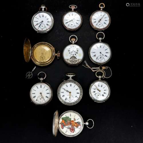 A Collection of 10 Pocket Watches