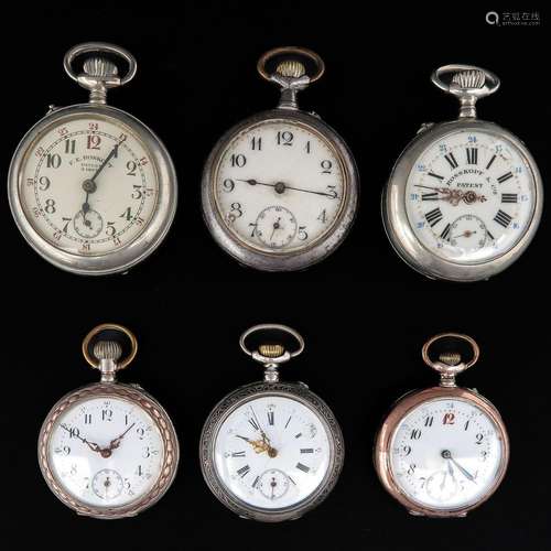 A Collection of 6 Pocket Watches