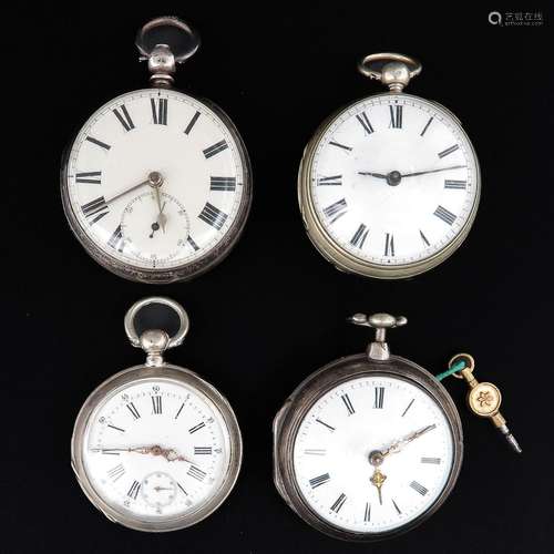 A Collection of 4 Pocket Watches