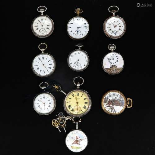 A Collection of 10 Pocket Watches