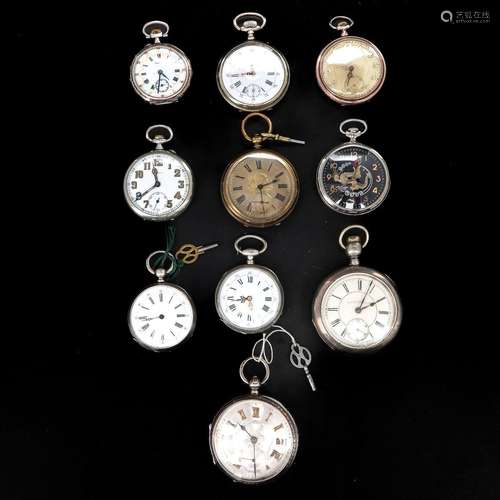 A Collection of 10 Pocket Watches