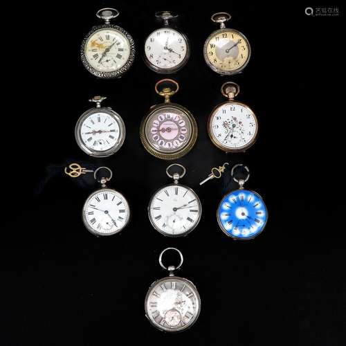 A Collection of 10 Pocket Watches