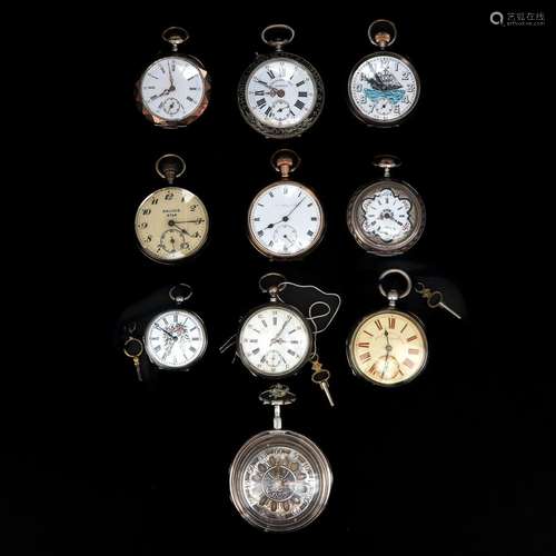 A Collection of 10 Pocket Watches