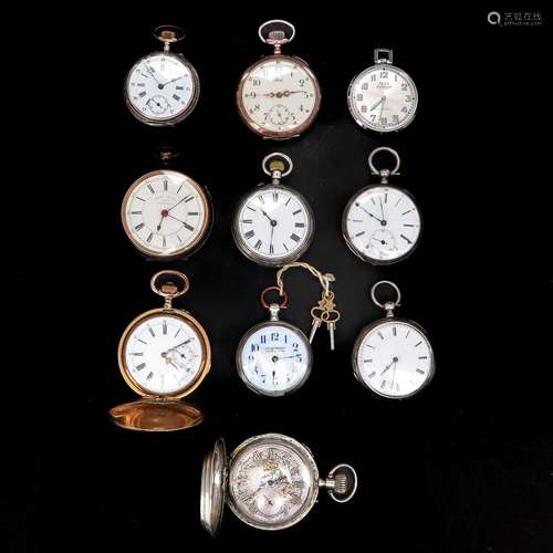 A Collection of 10 Pocket Watches