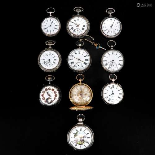 A Collection of 10 Pocket Watches