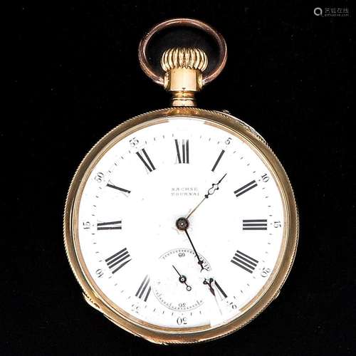 An 18KG Pocket Watch Signed Sachse Tournai