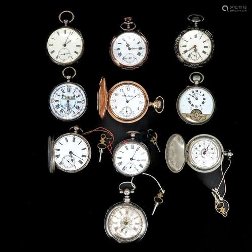 A Collection of 10 Pocket Watches