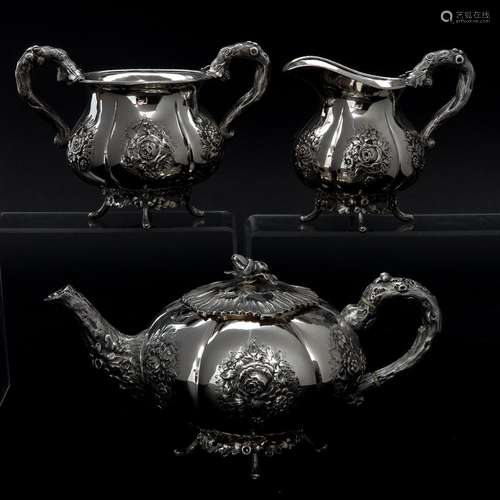 A Dutch Silver Coffee Service