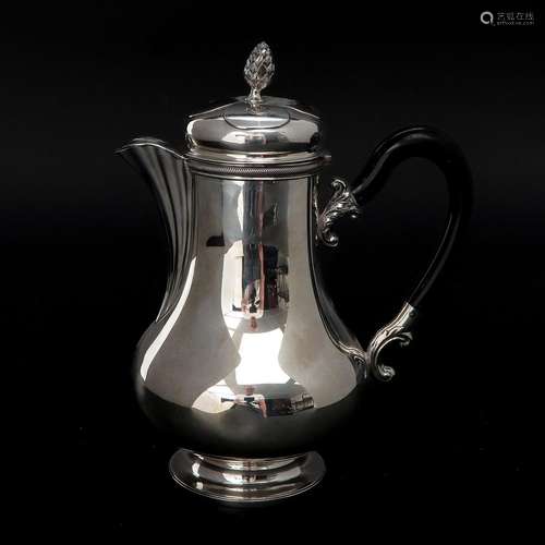 A Dutch Silver Coffee Pot