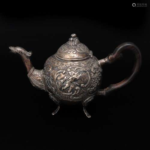 A 19th Century Dutch Silver Teapot