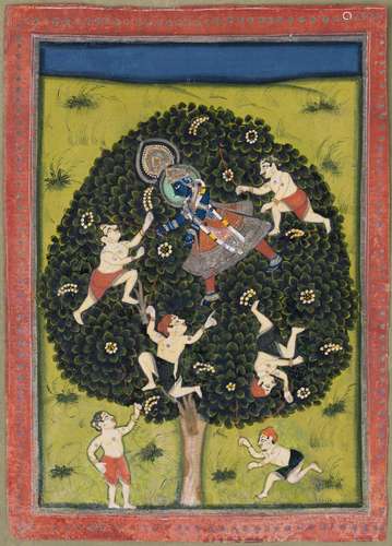 Miniature Indienne extraite d’un Gîta-govinda : La ronde de ...