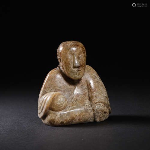 CHINESE HAN DYNASTY HETIAN JADE FIGURE