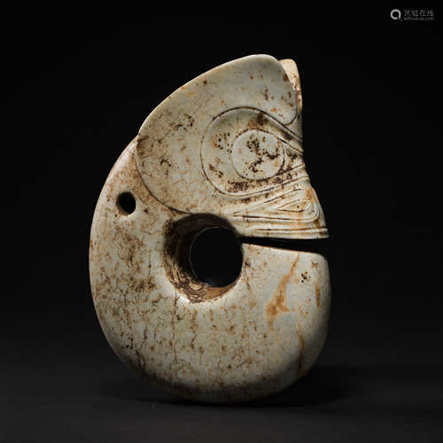 CHINESE NEOLITHIC PERIOD HONGSHAN CULTURE CHI KU PAI JADE DR...