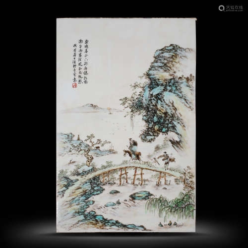 CHINESE CELEBRITY PORCELAIN PAINTINGS, LATE QING DYNASTY