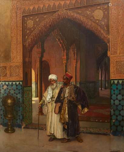 RUDOLF ERNST (1854-1932)LA SORTIE DE LA MOSQUÉELEAVING THE M...