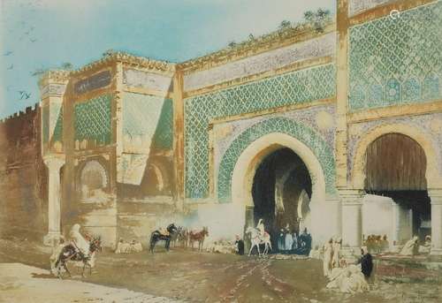 MAURICE ROMBERG DE VAUCORBEIL (1862-1943)- PORTE BAB AGNAOU,...