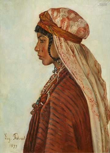 EUGÈNE PRÉVOST (1880-1974)"BÉDOUINE"BEDOUIN GIRLHu...