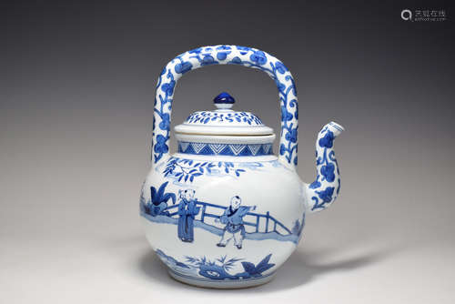 Blue and White Porcelain Pot