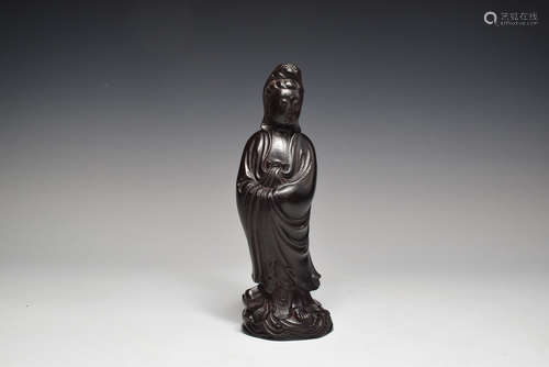 Wood Guanyin Figure Statue