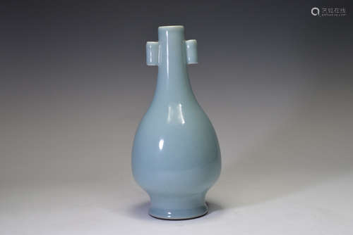 Blue Glazed Porcelain Vase