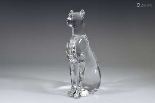 Baccarat Crystal Leopard Table Figure