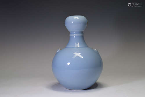 Blue Glazed Porcelain Vase