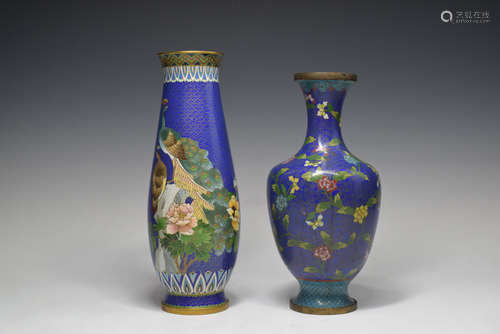 Pair of Bronze Cloisonne Vase