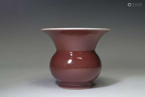 Red Glazed Porcelain Pot