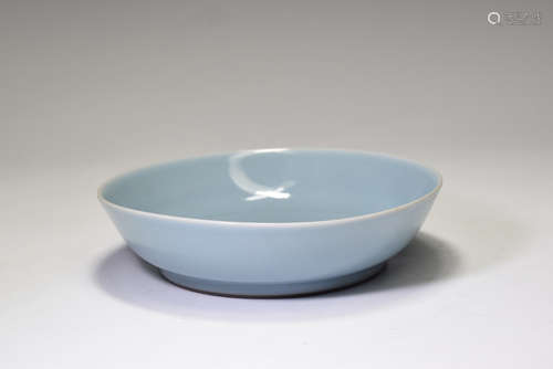 Blue Glazed Porcelain Plate