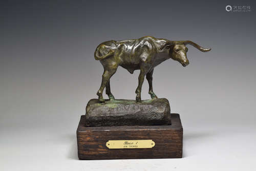 Bronze Ox Sculpture, Artist Signed