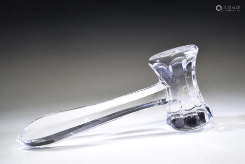 Val St. Lambert Crystal Hammer/ Gavel